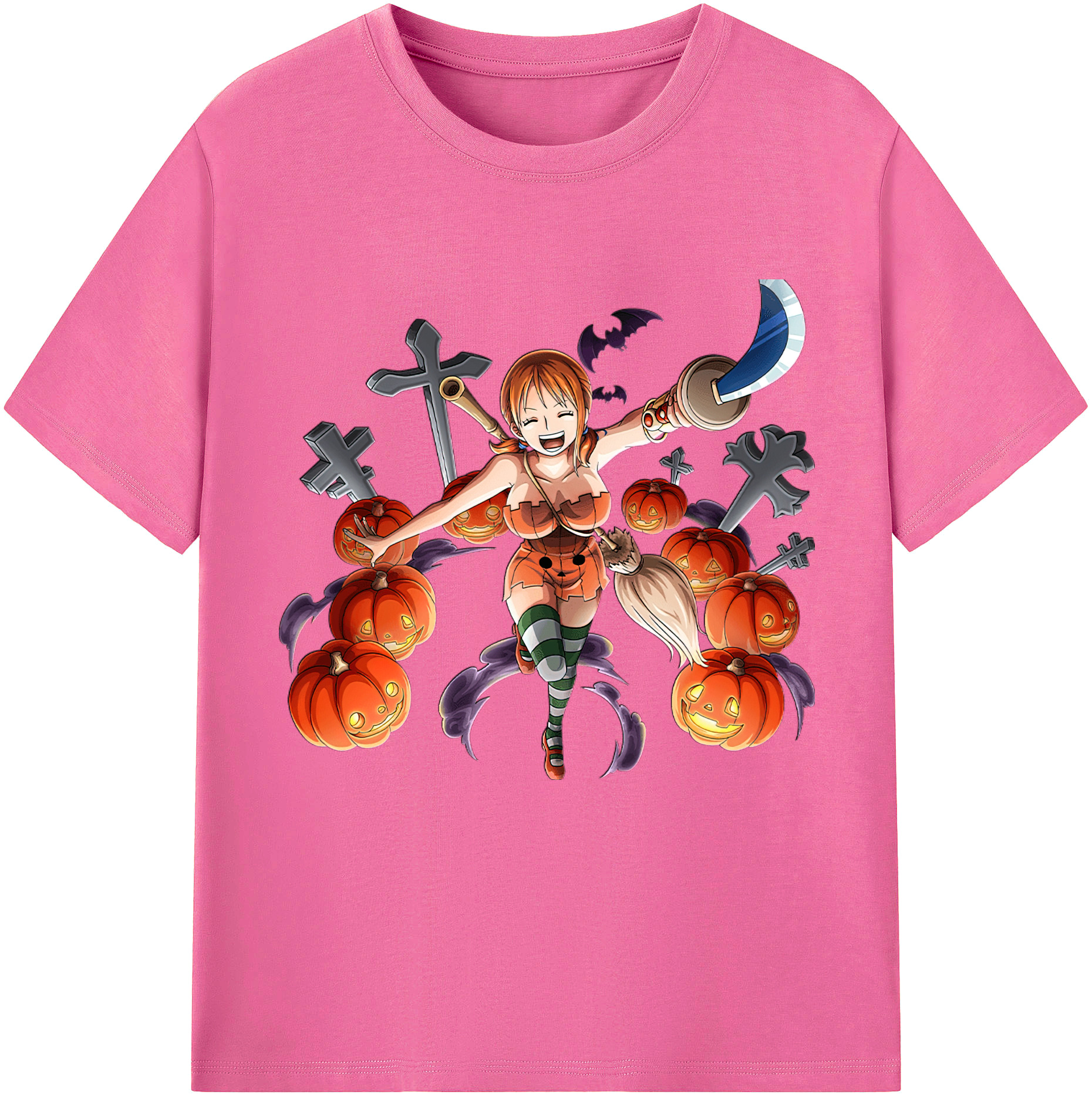 ワンピース ナミ ONE PIECE Nami レディースカジュアルプリントTシャツ（綿100％）